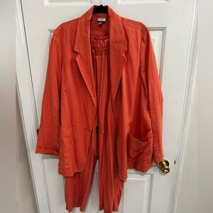 A New Day Coral Blazer and pants Set